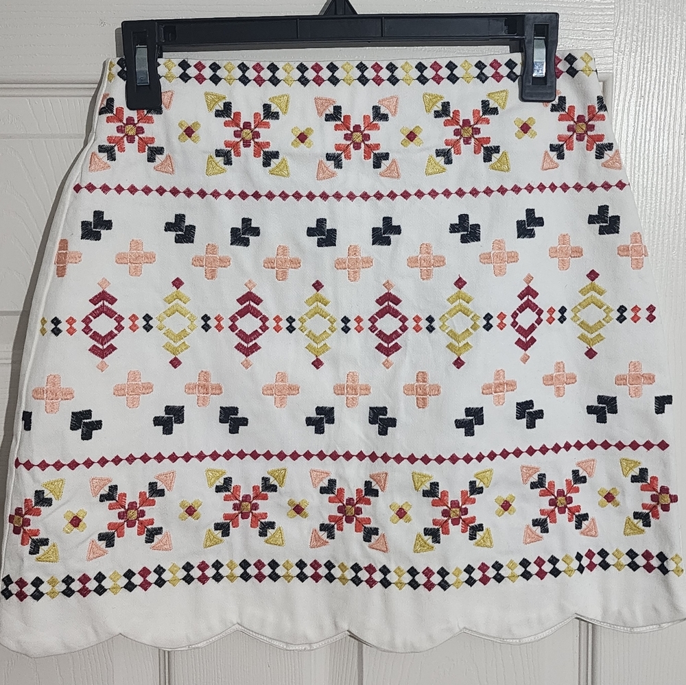Francescas Scallop Mini Skirt